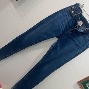 True Religion Women's High Rise Jeans - Dark Blue